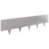 vidaXL Obrubn&iacute;k tr&aacute;vnika 30 pcs 100 x 25 cm Oceľ Strieborn&aacute;