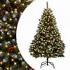vidaXL Umel&yacute; Skl&aacute;pac&iacute; Vianočn&yacute; Stromček 180 cm 300 LED Tepl&aacute; biela PVC
