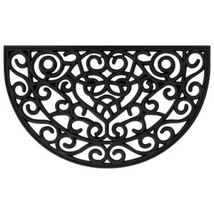 vidaXL Rohožka pred dvere, okrúhla 45x75 cm, guma