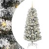 vidaXL Umel&yacute; Skl&aacute;pac&iacute; Vianočn&yacute; Stromček 150 LED Zelen&aacute; a biela 150 cm