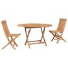 vidaXL Z&aacute;hradn&yacute; bistro set 3 ks Pr&iacute;rodn&aacute; Hust&eacute; teakov&eacute; drevo