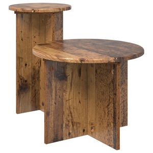 vidaXL Sada pr&iacute;ručn&yacute;ch stol&iacute;kov 2 pcs Star&eacute; drevo Kompozitn&eacute; drevo