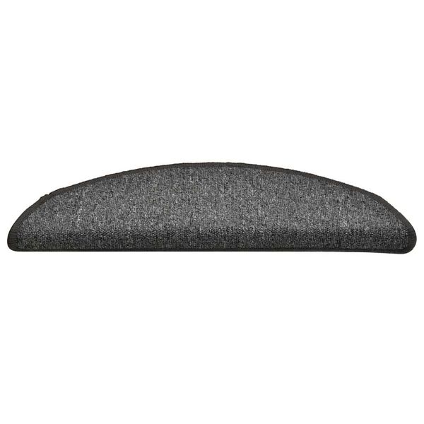 vidaXL Schodov&eacute; rohože 30 ks 56x17x3 cm tmavo&scaron;ed&eacute; polkruhov&eacute;