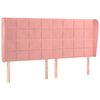 vidaXL Čelo postele so z&aacute;hybmi ružov&yacute; 163x23x118/128 cm zamat