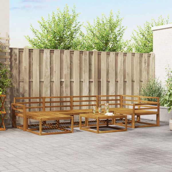 vidaXL Z&aacute;hradn&aacute; s&uacute;prava gaučov 7 pcs Pr&iacute;rodn&aacute; Pevn&eacute; ak&aacute;ciov&eacute; drevo