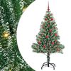 vidaXL Umel&yacute; vianočn&yacute; stromček, snehom obalen&yacute;, s LED svetlom 150 cm