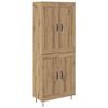 vidaXL Highboard Remeseln&yacute; dub 69,5 x 34 x 180 cm Kompozitn&eacute; drevo