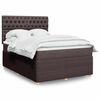 vidaXL Boxspring posteľ s matracom tmavohned&aacute; 140x190 cm l&aacute;tka