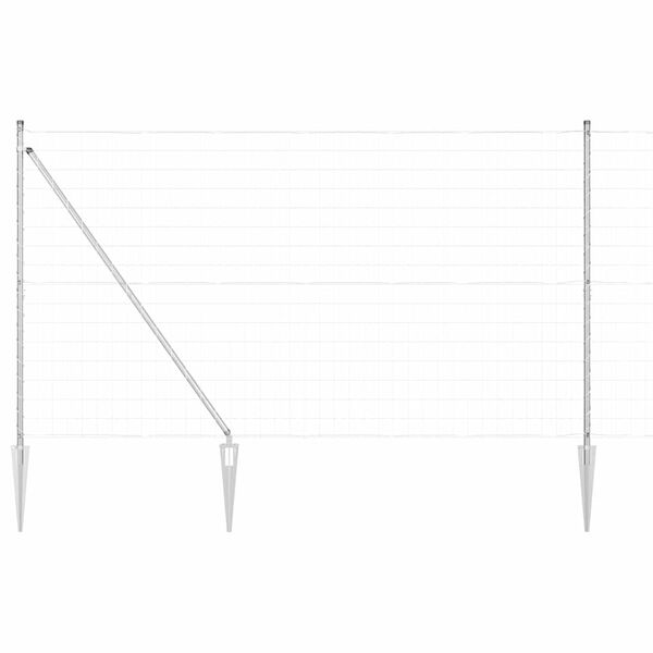 vidaXL Plot s podperou Strieborn&aacute; 1,5 x 10 m Oceľ