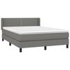 vidaXL Boxspring posteľ s matracom tmavosiv&aacute; 140x190 cm l&aacute;tka