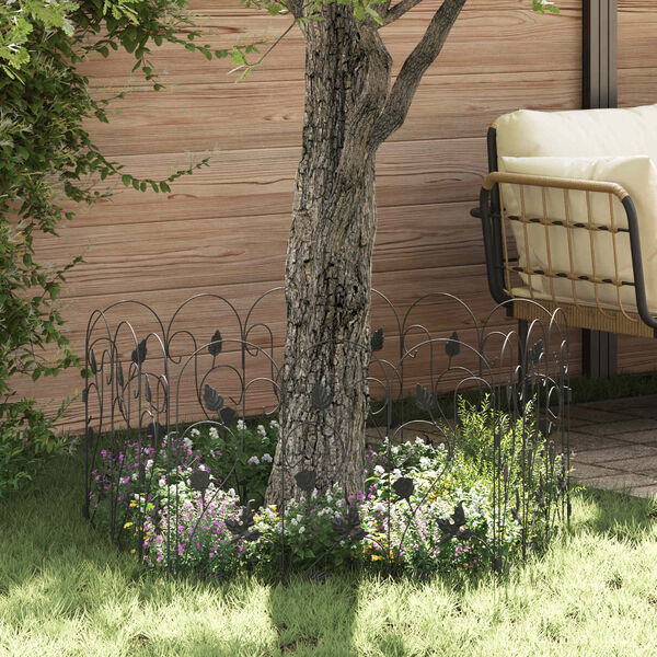 vidaXL Z&aacute;hradn&yacute; plot Trel&aacute;ž Čierna 307 x 54,5 x 0,3 cm