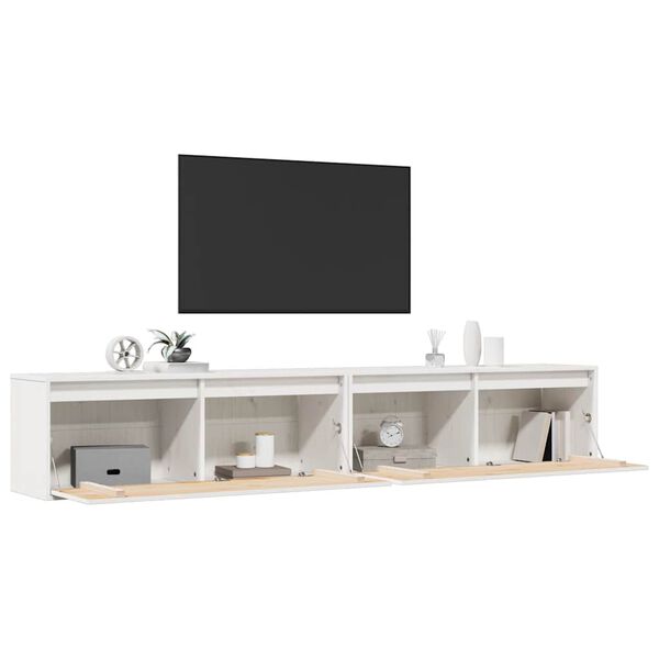 vidaXL N&aacute;stenn&eacute; skrinky 2 ks biele 100x30x35 cm mas&iacute;vna borovica