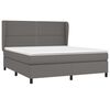 vidaXL Boxspring posteľ s matracom siv&aacute; 160x200 cm umel&aacute; koža