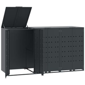 vidaXL &Uacute;ložisko na 3 ko&scaron;e na kolieskach antracitov&eacute; 207x79x117 cm oceľ