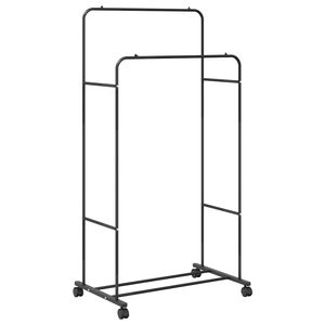 vidaXL Ve&scaron;iak na oblečenie Čierna 80 x 53 x 156 cm