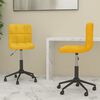 vidaXL Otočné jedálenské stoličky 2 ks horčicovo-žlté zamatové