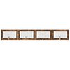 vidaXL Br&aacute;na pre psov so stojanmi 4 pcs Dymov&yacute; dub 100 x 60 cm