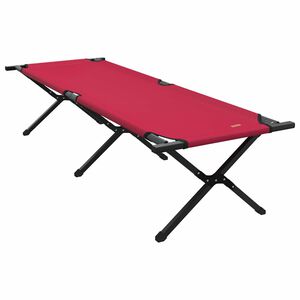 vidaXL Skladacia kempingov&aacute; posteľ Červen&aacute; 193 x 69 x 45 cm