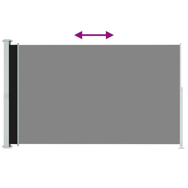 vidaXL Zaťahovacia bočn&aacute; mark&iacute;za na terasu 180x300 cm, čierna