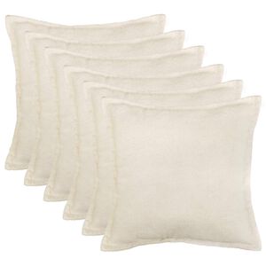 vidaXL Poťah na podložku 6 pcs HOUTEN Kr&eacute;mov&aacute; 30 x 30 cm Boucl&eacute;