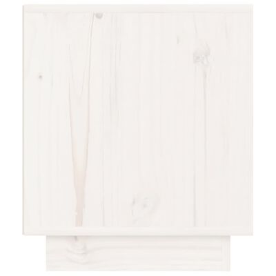 vidaXL Nočný stolík biely 40x34x40 cm masívne borovicové drevo