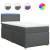 vidaXL Boxspring posteľ s matracom tmavosiv&aacute; 90x200 cm l&aacute;tka