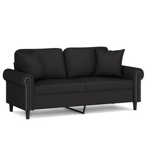 vidaXL 2-miestna pohovka s vank&uacute;&scaron;mi čierna 140 cm zamat