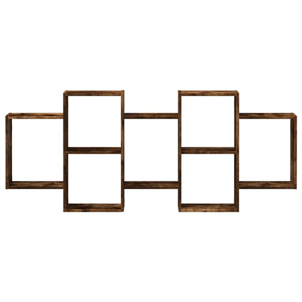 vidaXL Nástenná polica dymový dub 159x18x65 cm spracované drevo