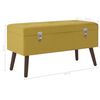 vidaXL Lavica s úložným priestorom horčicovožltá 80 cm zamat