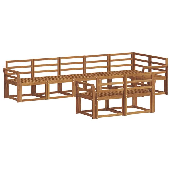 vidaXL Z&aacute;hradn&aacute; s&uacute;prava gaučov 8 pcs Pr&iacute;rodn&aacute; Pevn&eacute; ak&aacute;ciov&eacute; drevo