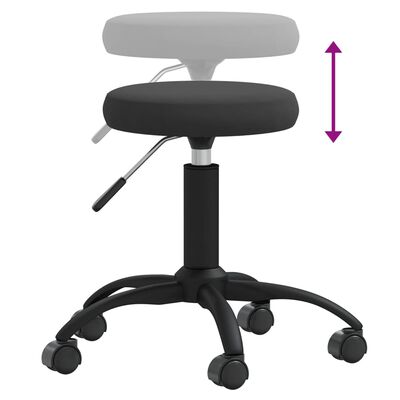 vidaXL Masážna stolička zamatová čierna