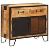 vidaXL Komoda 80x31x66 cm mas&iacute;vne surov&eacute; mangovn&iacute;kov&eacute; drevo a kov