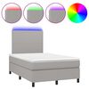 vidaXL Posteľ boxsping s matracom a LED bledosiv&aacute; 120x200 cm l&aacute;tka