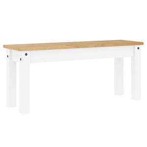 vidaXL Jed&aacute;lensk&aacute; lavica PANAMA biela 105x30x45 cm borovicov&yacute; mas&iacute;v