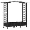 vidaXL Vyv&yacute;&scaron;en&yacute; z&aacute;hon s mriežkou a strechou Čierna 169 x 40 x 129 cm