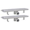 vidaXL Rovn&yacute; sprchov&yacute; odtok 2 ks vlnovka 530x140 mm nehrdzavej&uacute;ca oceľ