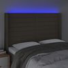 vidaXL Čelo postele s LED sivohned&eacute; 147x16x118/128 cm l&aacute;tka