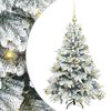 vidaXL Umel&yacute; vianočn&yacute; stromček s 150 LED-i Biela 120 cm PE a PVC