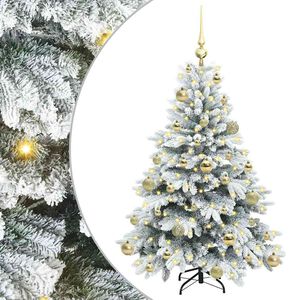 vidaXL Umel&yacute; vianočn&yacute; stromček s 150 LED-i Biela 120 cm PE a PVC
