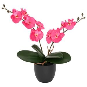 vidaXL Umel&aacute; rastlina orchidea Červen&aacute; 36 x 10 x 30 cm