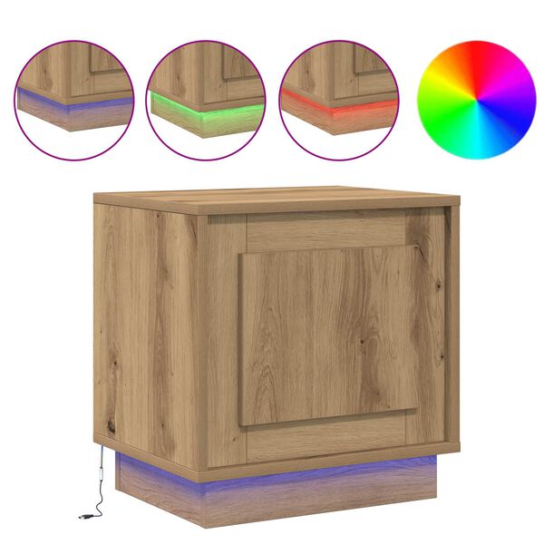 vidaXL Nočný stolík Remeselný dub 44 x 34,5 x 45 cm Kompozitné drevo