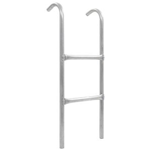 vidaXL Dvojstupňov&yacute; rebr&iacute;k k trampol&iacute;ne, oceľ, strieborn&yacute; 72 cm (vhodn&eacute; pre v&yacute;&scaron;ku 65 cm)