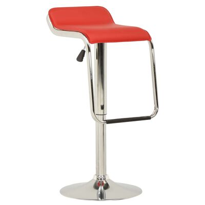 vidaXL Barové stoličky 2 ks červené látka a ohýbané drevo