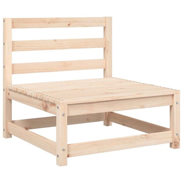 vidaXL Záhradná pohovka bez podrúčok s vankúšmi masívna borovica