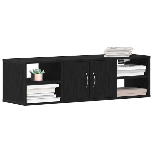 vidaXL Stenn&aacute; polica Čierny dub 140 x 41 x 75 cm Kompozitn&eacute; drevo