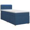 vidaXL Posteľ boxspring s matracom Modr&aacute; 90 x 190 cm L&aacute;tka