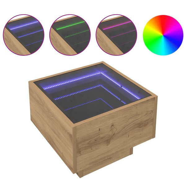 vidaXL Konferenčn&yacute; stol&iacute;k dub artisan 40 x 40 x 30 cm Kompozitn&eacute; drevo