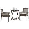 vidaXL Záhradný bistro set 3 pcs Hnedá polyratan