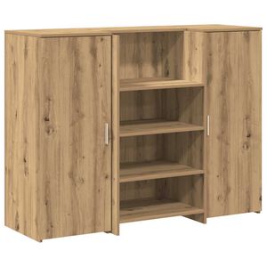 vidaXL Recepčn&yacute; st&ocirc;l dub artisan 135x50x103,5 cm kompozitn&eacute; drevo