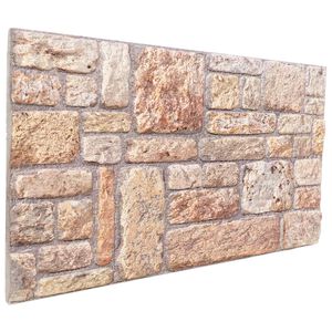 vidaXL N&aacute;stenn&eacute; panely 10 ks 100 x 50 cm Svetlohned&aacute; a biela EPS pena